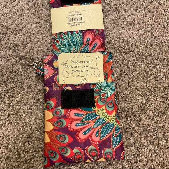 🆕NWT Olivia Moss Peacock Parade Collection Cell Phone Caddy, one size - Picture 2 of 4